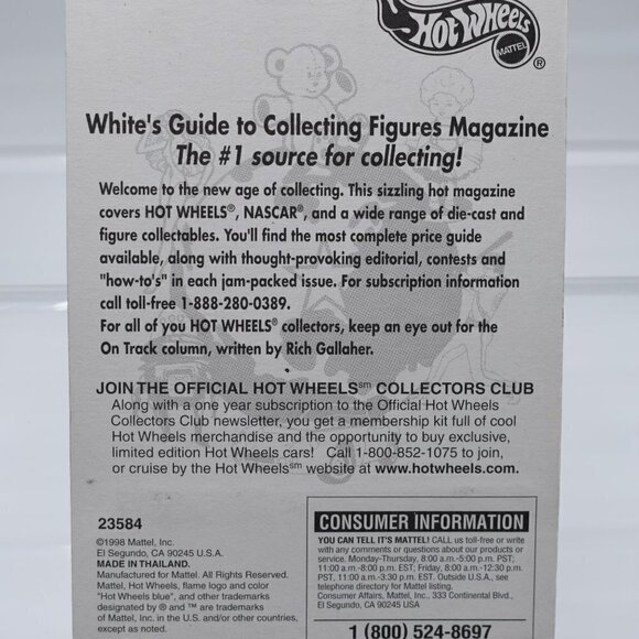 Hot Wheels White's Guide Exclusive Scorchin' Scooter Gold 23584 3rd 1998 New - Picture 9 of 9